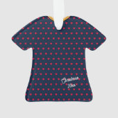 Hearts Patroon Jurk & Hanger Christmas T-shirt Ornament (achterkant)