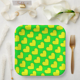 Hearts Patroon Papieren Bordje