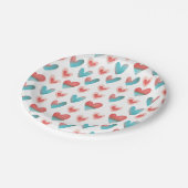 Hearts Patroon Papieren Bordje (Gekanteld)
