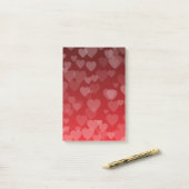 Hearts Pattern 19 Post-it® Notes (Op bureau)