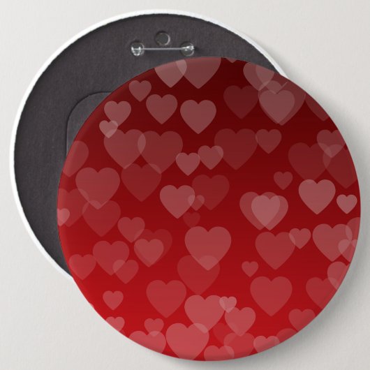 Hearts Pattern 19 Ronde Button 6,0 Cm (Voorkant /achterkant)