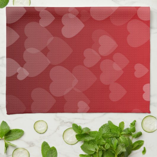 Hearts Pattern 19 Theedoek (Gevouwen)
