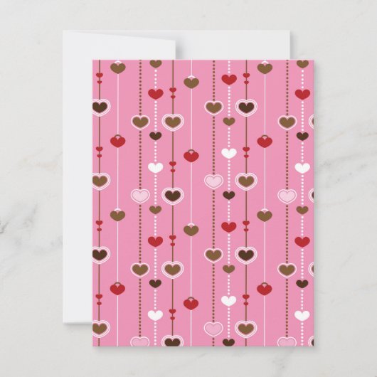 Hearts Pattern 27 Notitiekaartje (Voorkant)