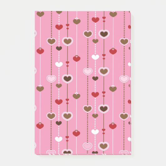 Hearts Pattern 27 Post-it® Notes (Voorkant)