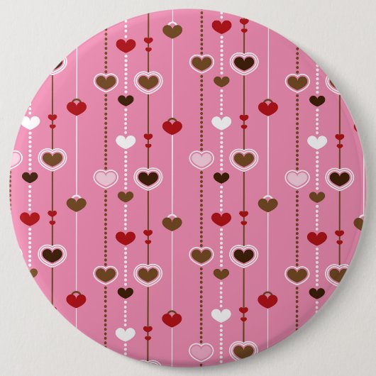 Hearts Pattern 27 Ronde Button 6,0 Cm (Voorkant)