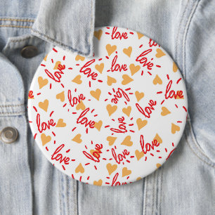 Hearts Pattern 27 Ronde Button 6,0 Cm