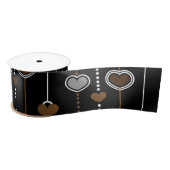 Hearts Pattern 28 Satijnen Lint (Spoel)