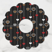 Hearts Pattern 28 Wijnglaslabel (Voorkant)