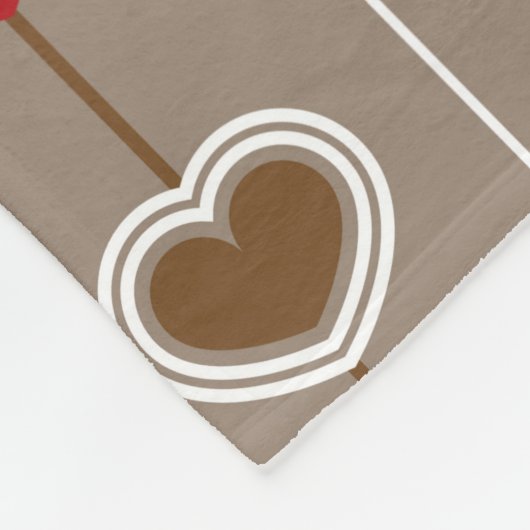 Hearts Pattern 29 Fleece Deken (Hoek)