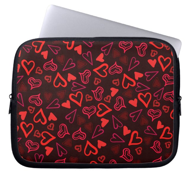 Hearts Pattern 29 Laptop Sleeve (Voorkant)