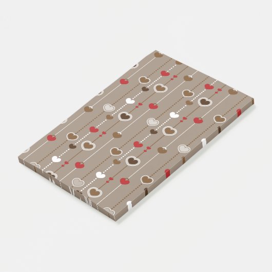 Hearts Pattern 29 Post-it® Notes (Schuin)