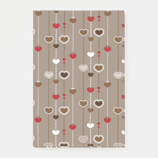 Hearts Pattern 29 Post-it® Notes (Voorkant)