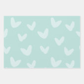 Hearts Pattern Baby Love Pastel Kleuren Zoet Inpakpapier Vel (Voorkant 3)