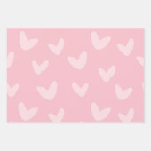 Hearts Pattern Baby Love Pastel Kleuren Zoet Inpakpapier Vel (Voorkant)