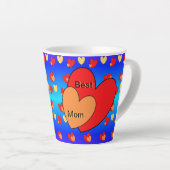 Hearts Pattern Best mam Latte Mok (Rechterhoek)