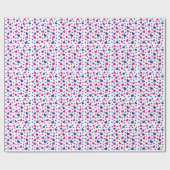 Hearts Pattern Blue Roze Valentijnsdag Cadeaupapier (Vlak)