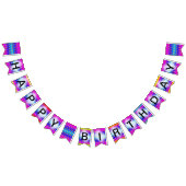 Hearts Pattern Colorful Birthday Bunting Banner (Alle)