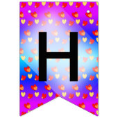Hearts Pattern Colorful Birthday Bunting Banner (Tweede vlag)