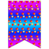 Hearts Pattern Colorful Birthday Bunting Banner (Eerste vlag)