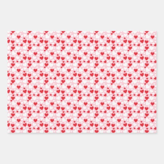 Hearts Pattern custom backgrounds Wrapping Paper (Voorkant 2)