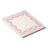 Hearts Pattern Custom Valentine Gift Notepad Notitieblok (Schuin)