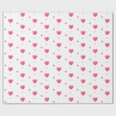 Hearts Pattern Gift Wrapping Paper Cadeaupapier (Vlak)