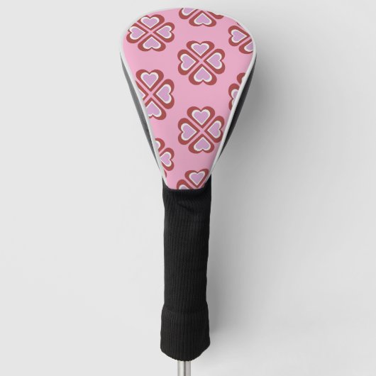 Hearts pattern golfheadcover (Voorkant)