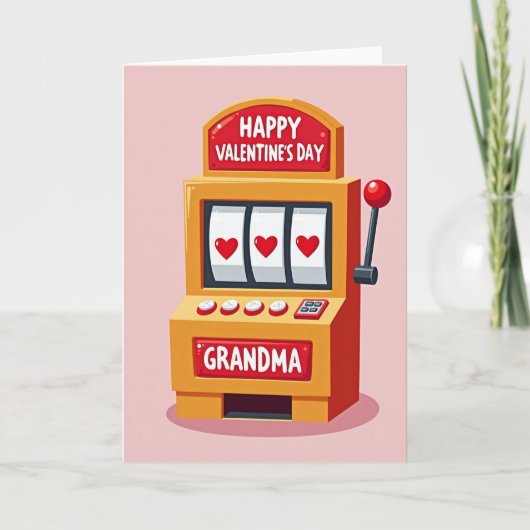 Hearts Pattern Grandma Card Kaart (Voorkant)