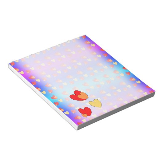 Hearts Pattern Notepad Notitieblok (Schuin)