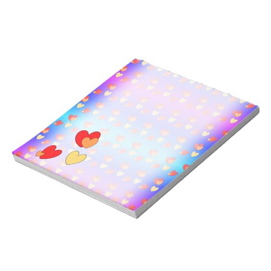 Hearts Pattern Notepad Notitieblok (Linkerzijde)