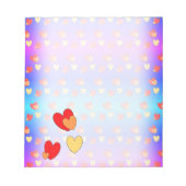 Hearts Pattern Notepad Notitieblok (Voorkant)