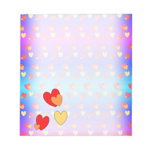 Hearts Pattern Notepad Notitieblok