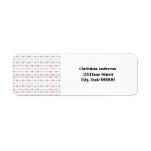 Hearts Pattern Personaliseer retour adres Etiket (Voorkant)