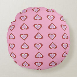 Hearts pattern rond kussen