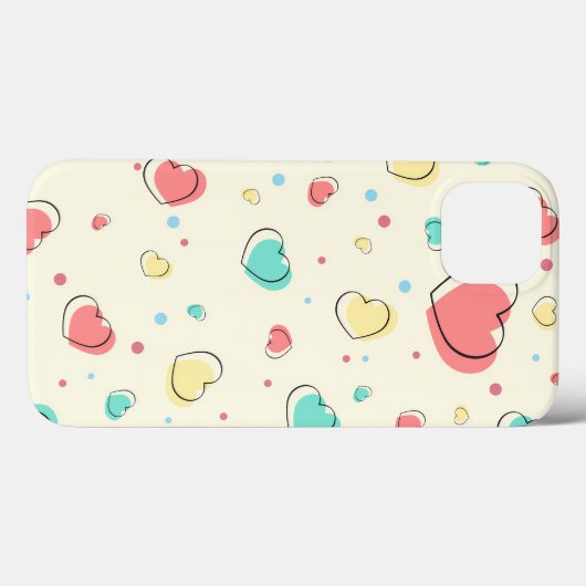 Hearts Pattern - Schattige Love Design Case-Mate iPhone Case (Achterkant (horizontaal))
