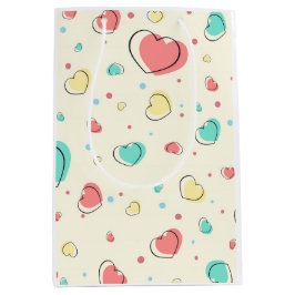 Hearts Pattern - Schattige Love Design Medium Cadeauzakje