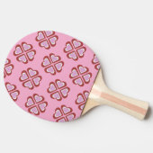 Hearts pattern tafeltennisbatje (Zijkant)