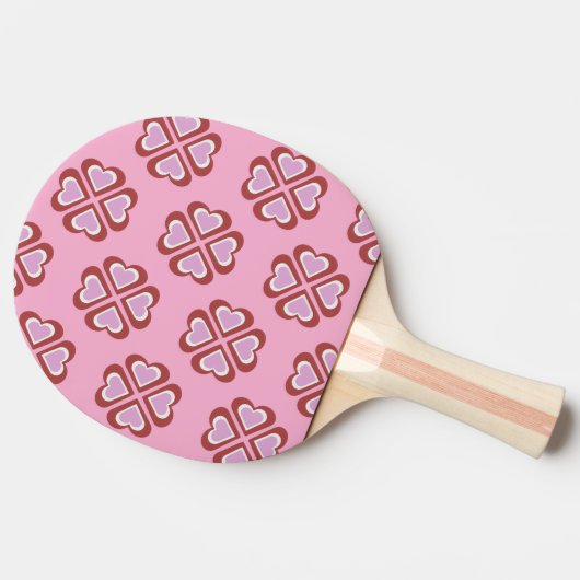Hearts pattern tafeltennisbatje (Zijkant)