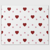 Hearts Pattern Valentijn Cadeaupapier (Vlak)