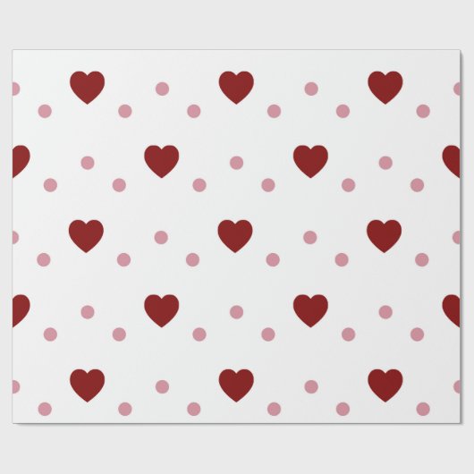 Hearts Pattern Valentijn Cadeaupapier (Vlak)