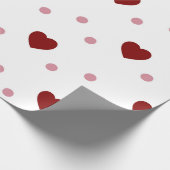Hearts Pattern Valentijn Cadeaupapier (Hoek)