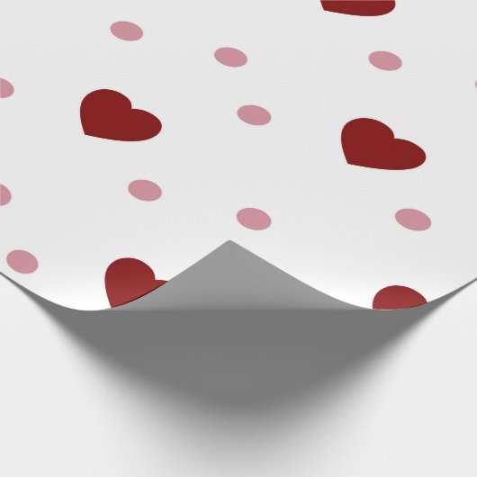 Hearts Pattern Valentijn Cadeaupapier (Hoek)