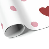 Hearts Pattern Valentijn Cadeaupapier (Rol Hoek)