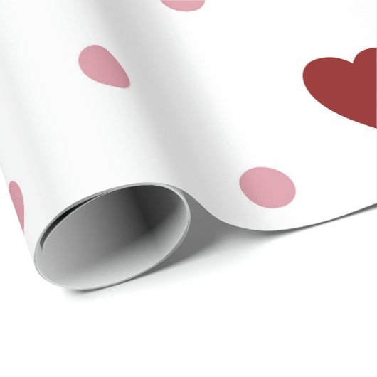Hearts Pattern Valentijn Cadeaupapier (Rol Hoek)