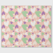 Hearts Pattern Valentijn Wrapping Paper Cadeaupapier (Vlak)
