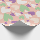Hearts Pattern Valentijn Wrapping Paper Cadeaupapier (Hoek)