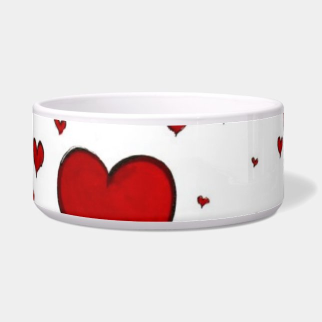 Hearts Pet Bowl Voerbakje (Voorkant)