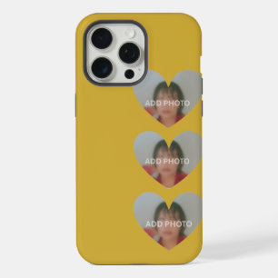 Hearts Photo Gouden Telefoonhoes iPhone 15 Pro Max Case