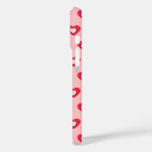 Hearts Pink Red Purple Valentine iPhone /iPad case (Achterkant / Links)