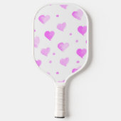 Hearts Pink Waterverf Pattern Pickleball Paddle (Achterkant)